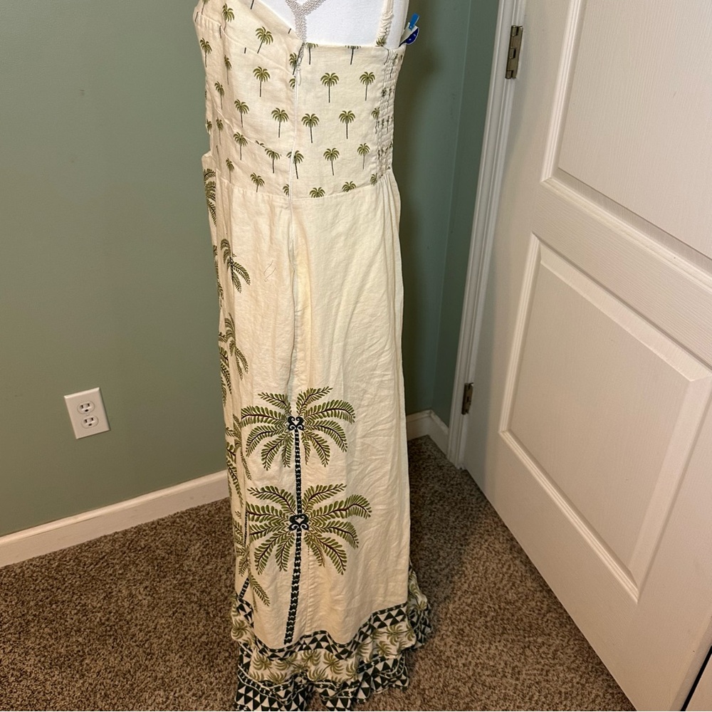 ANTHROPOLOGIE Farm Rio Sleeveless Ruffle-Hem Maxi Dress Womens Large-See desc. - Picture 7 of 13